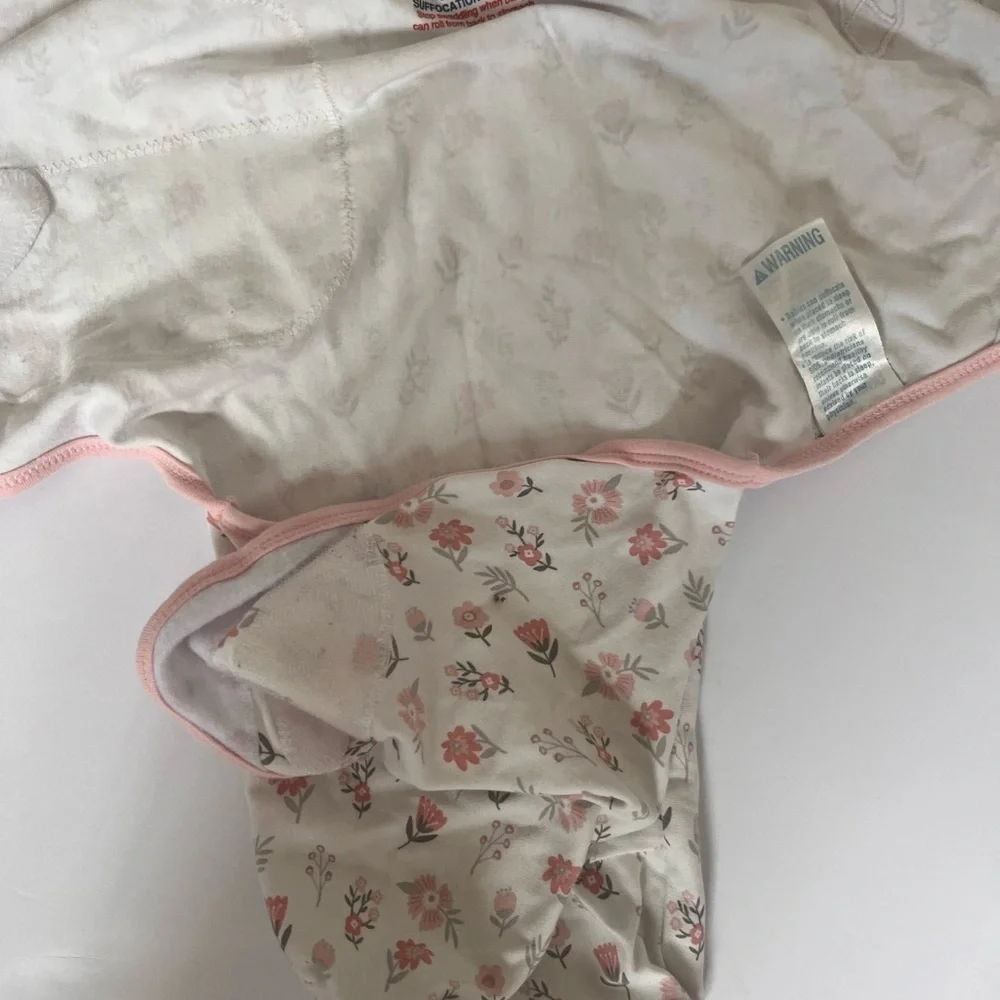 SwaddleMe Floral Kids Pajamas Sleep Sack - Pink and White